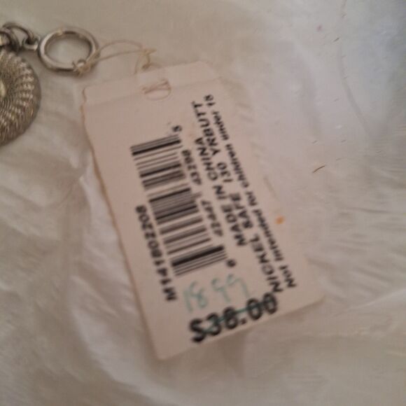 A Nine West Women's Charm Bracelet Boho Tri-Tone Rhinestone Dangle Casual NWT - Picture 3 of 11